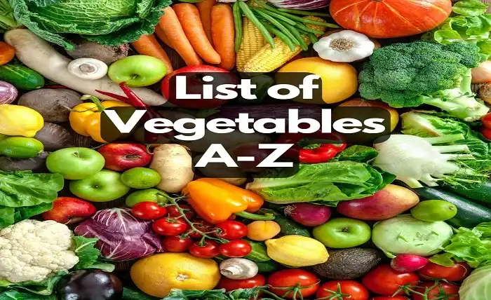 list of vegetables