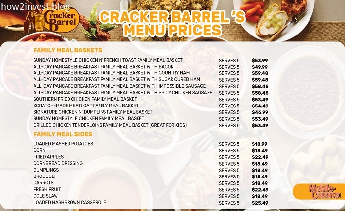 Cracker Barrel Menu with Prices